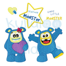 Stickbilder Set Monster Junge & Mädchen 10x10