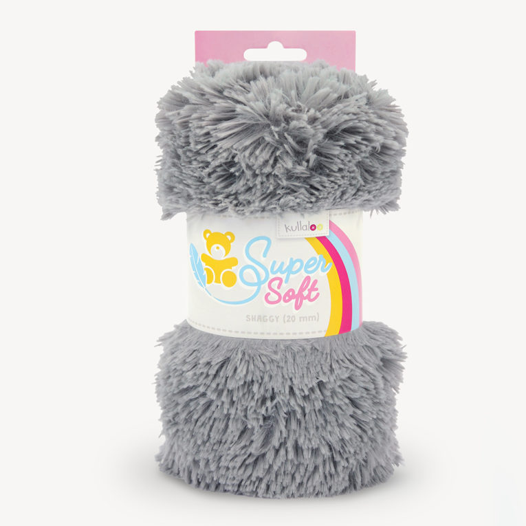 Zottelplüsch / Langhaarplüsch grau - SuperSoft SHAGGY