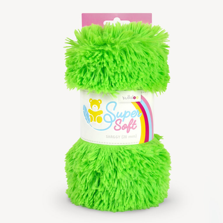 Zottelplüsch / Langhaarplüsch grün - SuperSoft SHAGGY