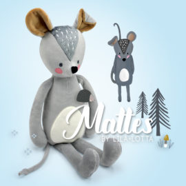 Maus nähen mit Schnittmuster Maus "MATTES" by Lila-Lotta