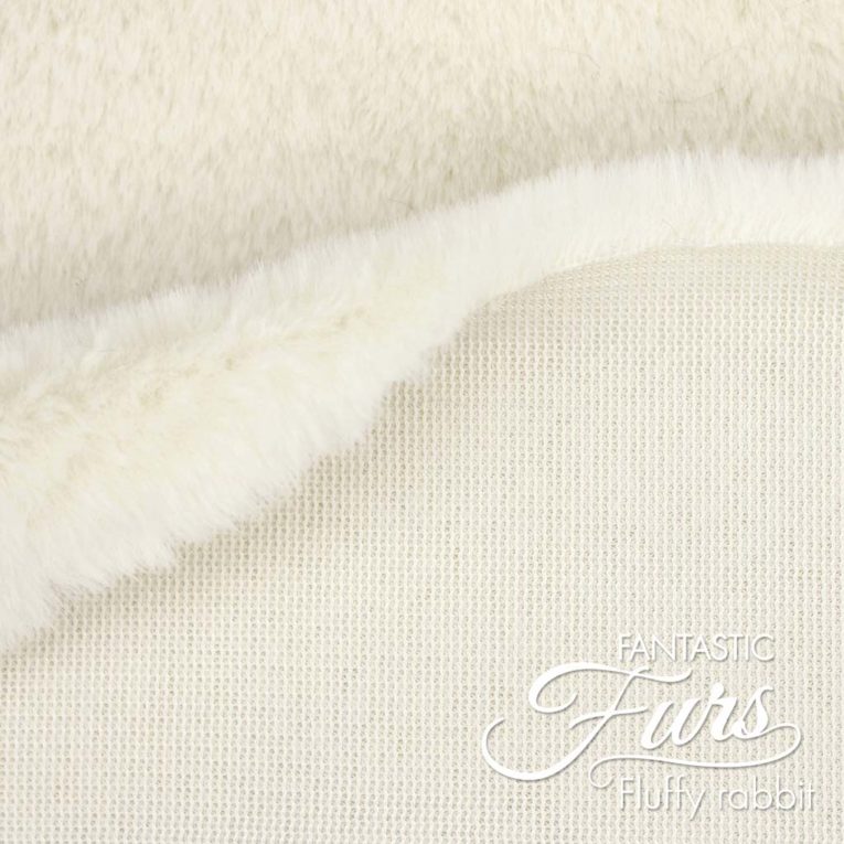 Kunstpelz / Fake Fur wollweiß – 12 mm Fluffy Rabbit ✶ FANTASTIC Furs