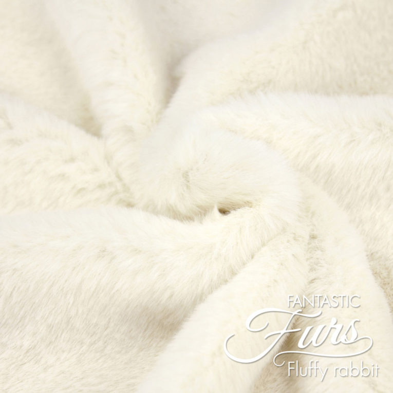 Kunstpelz / Fake Fur wollweiß – 12 mm Fluffy Rabbit ✶ FANTASTIC Furs