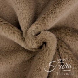Pelzimitat braun / nougat Meterware – 12 mm Fluffy Rabbit ✶ FANTASTIC Furs