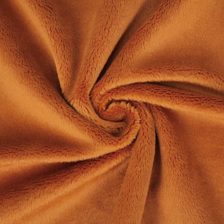 PlushMinky™ Minky Stoff ginger / orangerot ("Pumpkin Spice") – 3 mm Flor – 0,5m