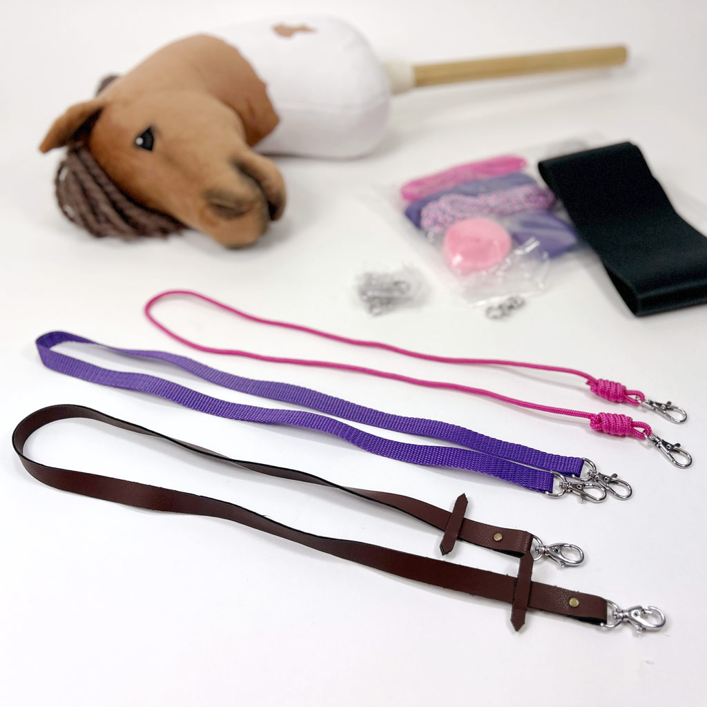 Hobby Horse Zügel selber machen aus Leder, Gurtband oder Paracord