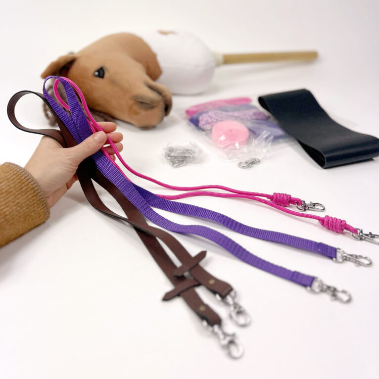 Hobby Horse Zügel selber machen aus Leder, Gurtband oder Paracord